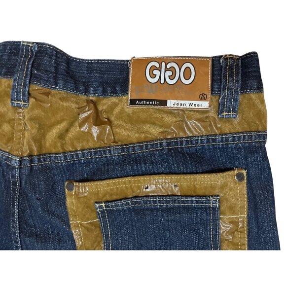 Mens GIO Authentic Jeans Wear Denim Pants Gold Velvet & Crown Graphic Size 34 - Picture 5 of 9